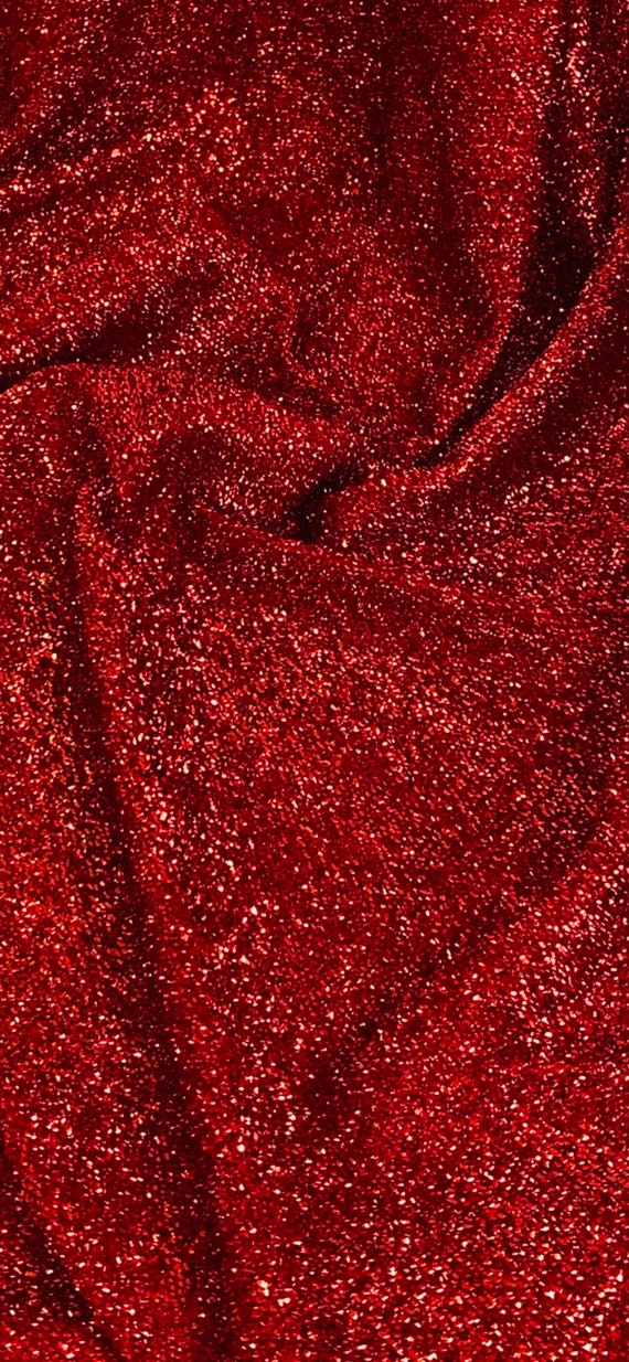 Red Tinsel Fabric 58'' PRICE PER METER Etsy