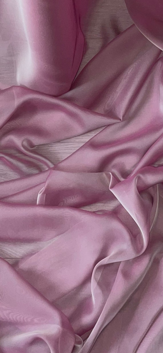 Rose Pink Cationic Chiffon Fabric 58 PRICE PER METER Etsy
