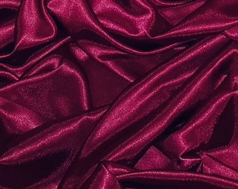 Wine Red Crepe Back Satin Fabric 58'' PRICE PER METER