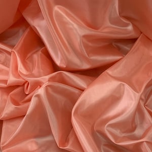 Peach Habotai Silk Lining Fabric 45’’ PRICE PER METER