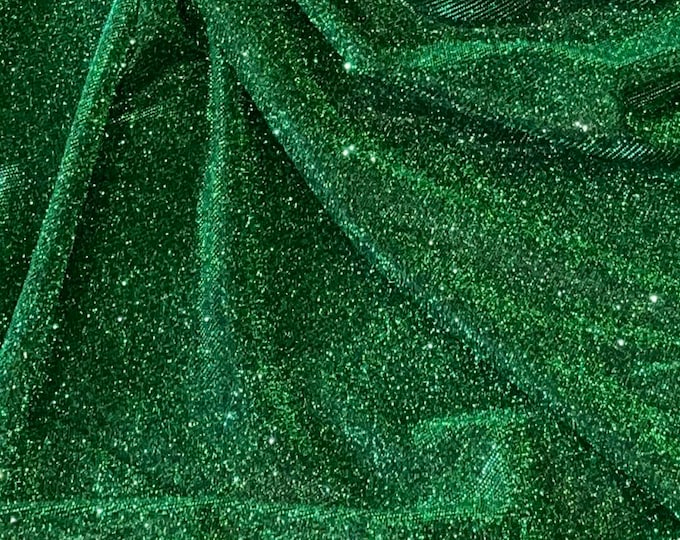 Emerald Green Glitter Lurex Fabric 58'' PRICE PER Etsy