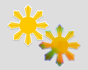 Soleil philippin | autocollant | Mat / Holographique