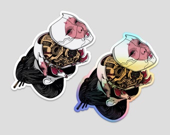 Robot Geisha Ghost In The Shell | autocollant | Mat / Holographique