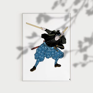 Miyamoto Musashi | Samurai | Illustration | Art Print