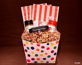 Canasta de películas familiares SeasonInn, palomitas de maíz sazonadas y sin OGM