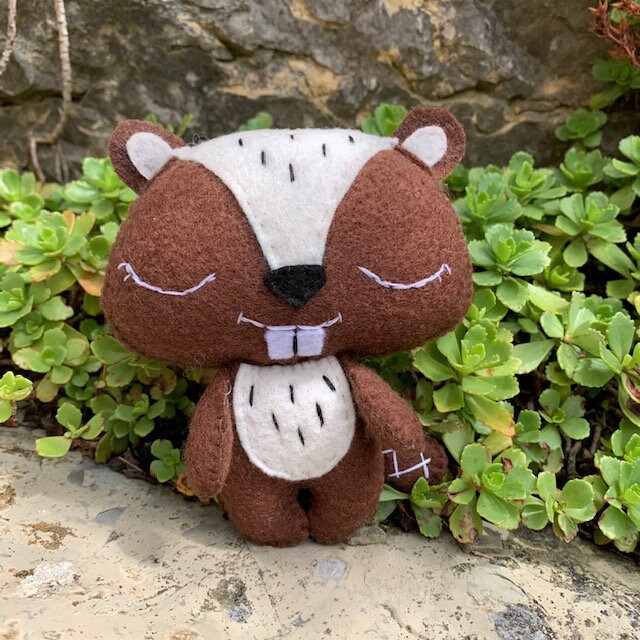 Felt Beaver Pattern Beaver Toy Diy Baby Beaver Beaver Etsy