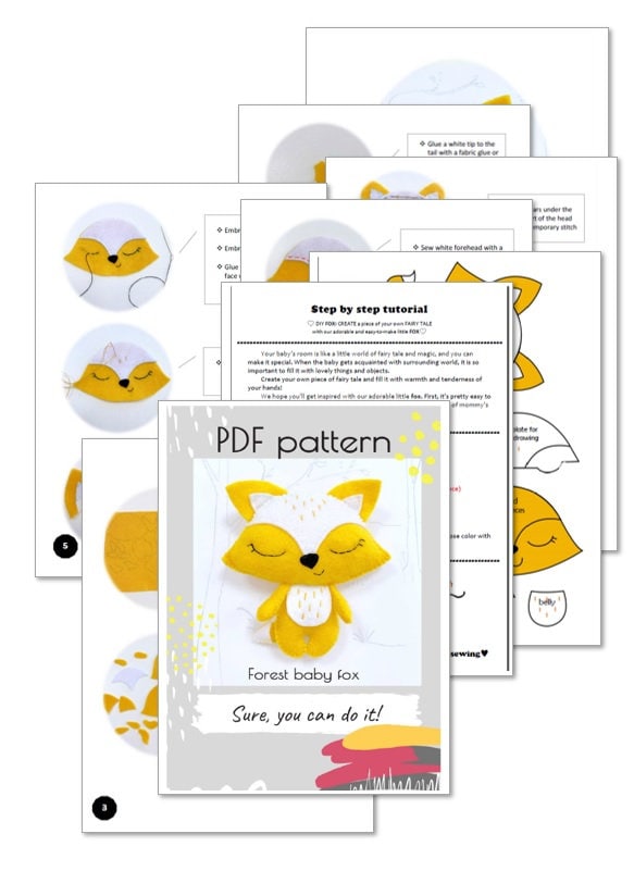 Woodland mobile diy Sewing Pattern DIY Baby Mobile Woodland | Etsy