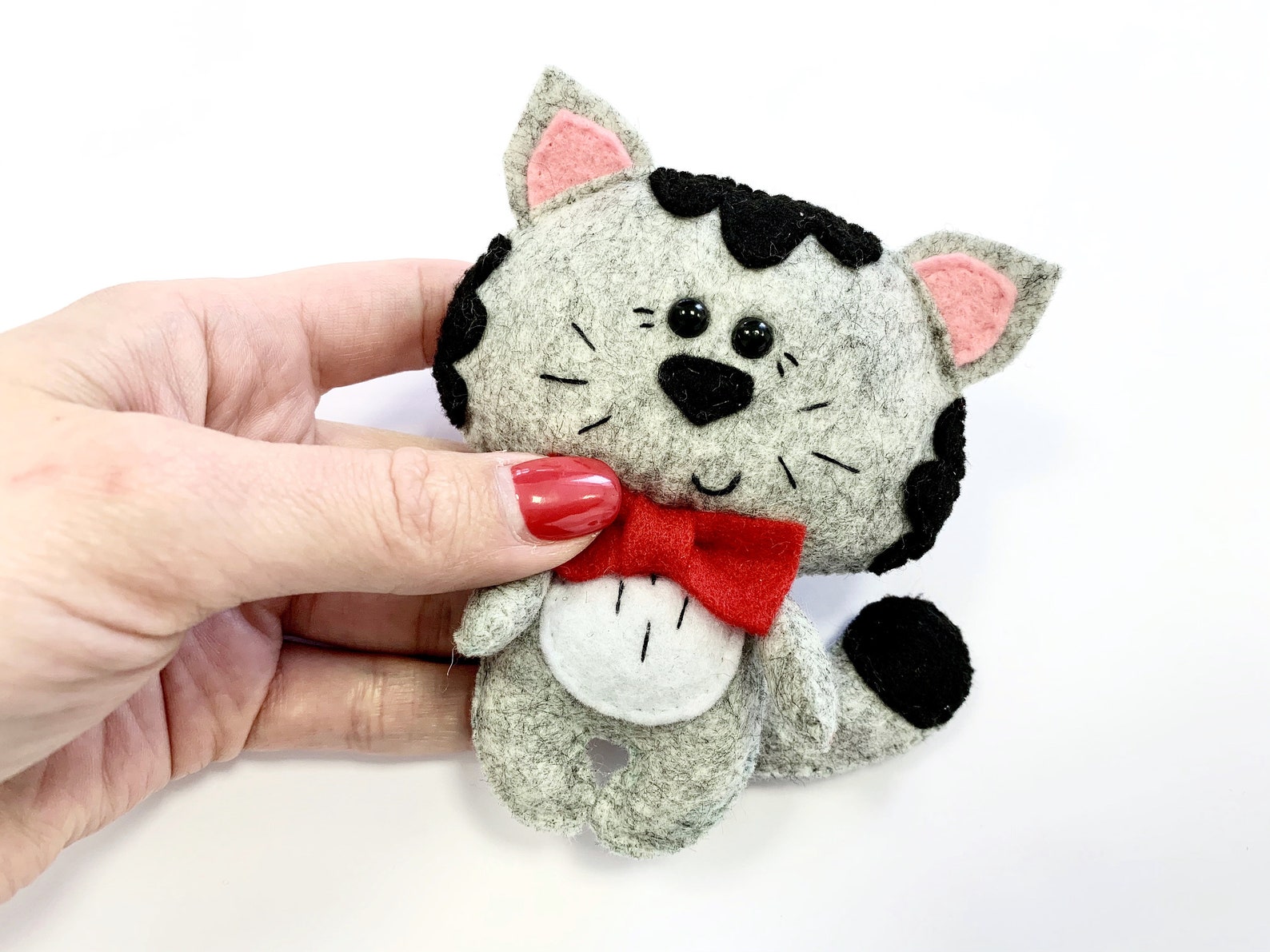 Felt Cat Pattern Kitten Pdf Pattern Cat PDF Tutorial Felt Etsy