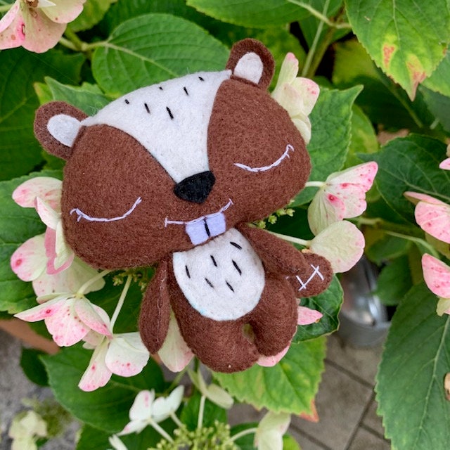 Felt Beaver Pattern Beaver Toy Diy Baby Beaver Beaver Etsy