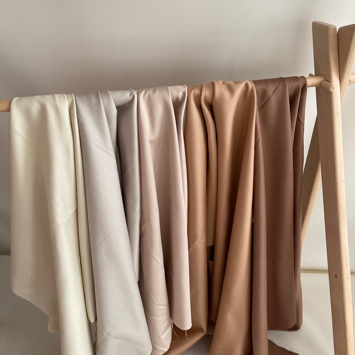 Cotton sateen cotton fabric cotton satin fabric plain Etsy