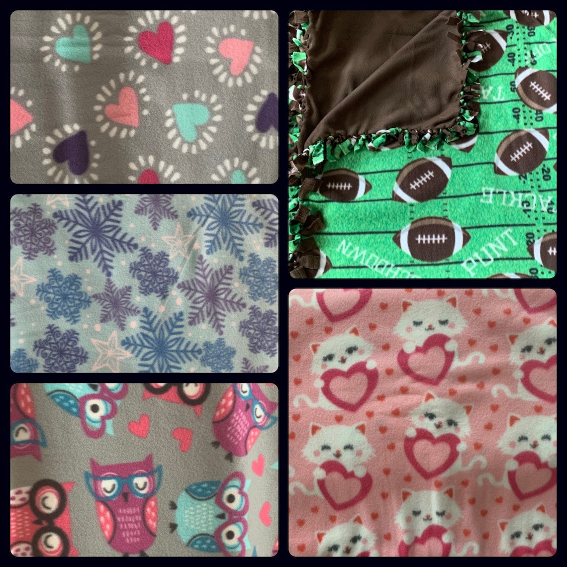 Fleece Tie Blanket Etsy
