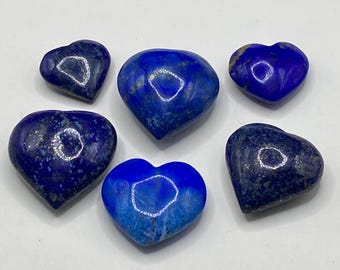 6 Pieces Lapis lazuli Heart Shape Lapis lazuli Gemstone
