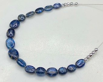 1 Strand Natural Colour Kyanite Oval Shaped Drilled Beads For Jewellery, kyanite stones
