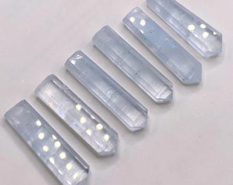 6 Pieces Aquamarine Points Polished crystals /Jewellery/Gemstone Points