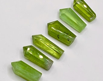6 Pieces Peridot Points Polished crystals /Jewellery/Gemstone Points