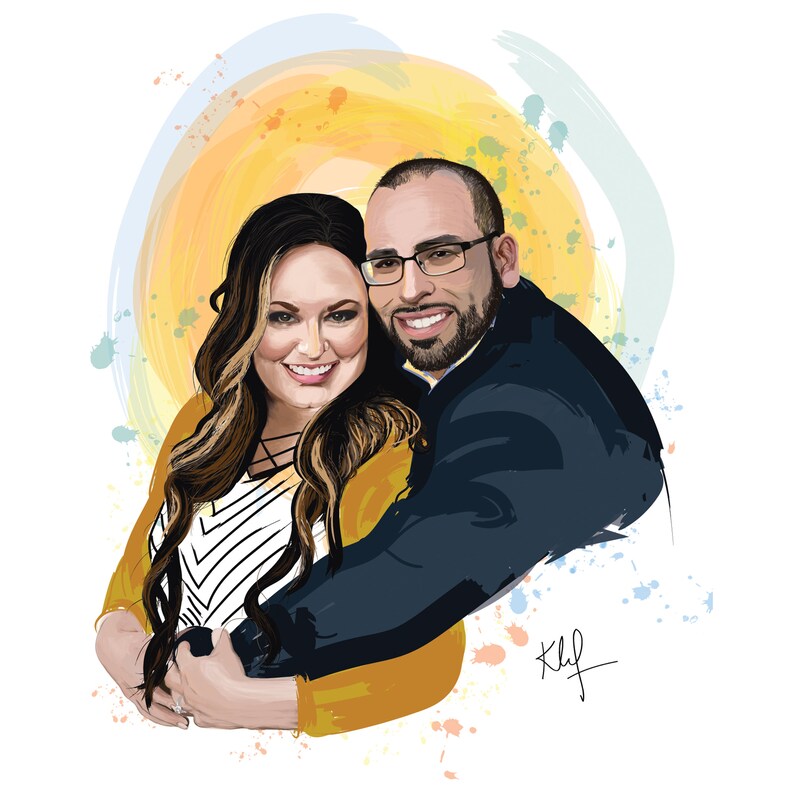 Personalised Portrait Wedding Gift Idea Birthday Gift Unique Christmas Gift Engagement Gift Anniversary Gift Couple Portrait
