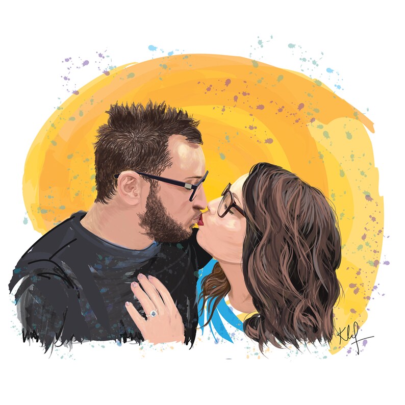 Personalised Portrait Wedding Gift Idea Birthday Gift Unique Christmas Gift Engagement Gift Anniversary Gift Couple Portrait
