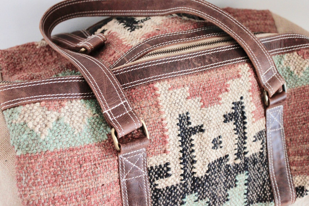 Weekend Carpet Bag Jute Duffel Bag Unisex Bag Weekender - Etsy UK