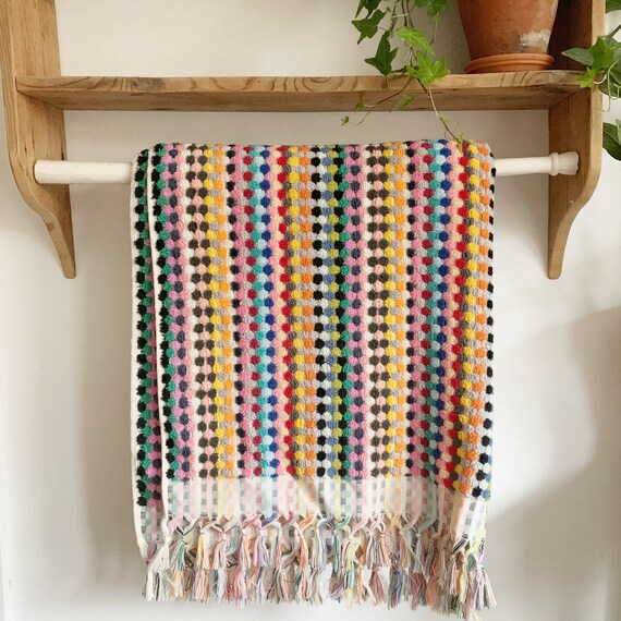 Colourful Bath Towel Turkish Towel Soft Cotton Bath Towel Hand Loomed Towel Organic Towel Rainbow Towel Etsy