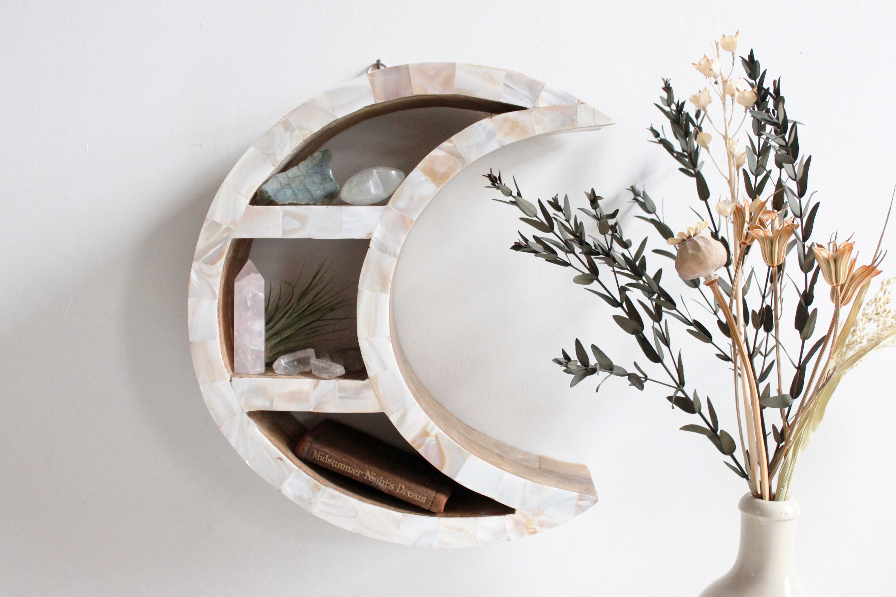 Étagère Du Croissant de Lune en Nacre