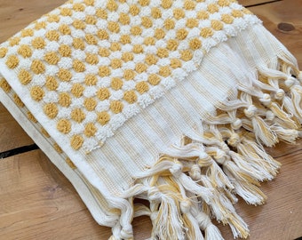 Natuurlijke handdoek, Mosterdhanddoek, Turkse handdoek, katoenen handdoek, handdoemde, biologische handdoek, strand, badhanddoek, zachte handdoek, Boho handdoek