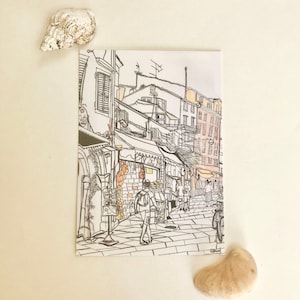 Cartolina della città di Corfù - Cartolina illustrata stampata A6 / Cartolina stampata da viaggio