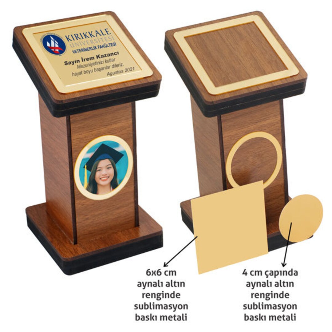 Personalized Brass Plate, Memorials Name, Custom Engraved Gold Plate , Desk Name Plates With Pen