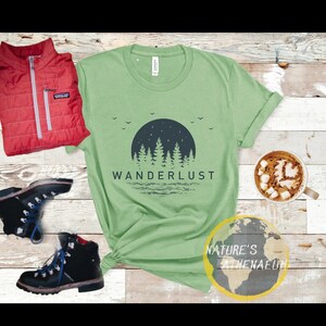 Wanderlust Sunset Graphic T-shirt Outdoor Shirt Camping Tshirt Hiking Tee Family Vacation gift for her Father&#39;s Day Gift for him Adventure
