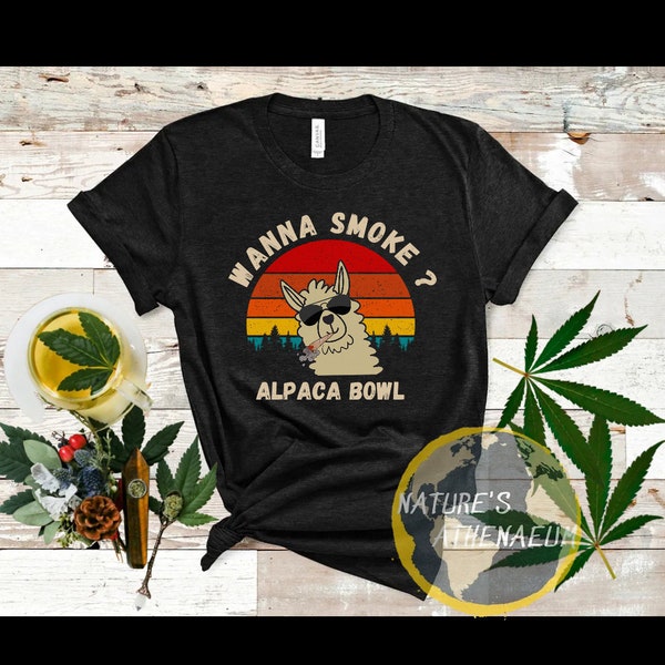 Alpaca Bowl Graphic T-shirt, cannabis shirt, weed shirt, budtender, gift for him, gift for her, adult gift, weed lover gift, marijuana tee