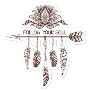 Siga las pegatinas inspiradoras de su alma / Citas de inspiración / Manualidades / Scrapbooking / Vibraciones positivas / Vida positiva / Naturaleza