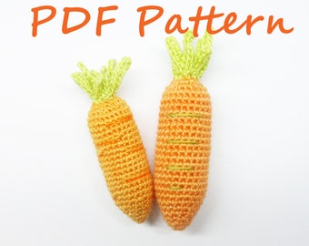 Carrot Crochet PDF instant Download Pattern cute realistic vegetable Veggie Garden Collection