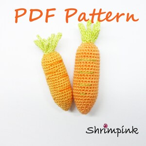 Carrot Crochet PDF instant Download Pattern cute realistic vegetable Veggie Garden Collection