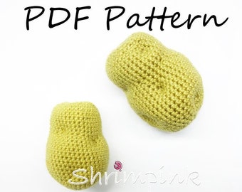 Potato Crochet Pattern Instant download Crochet Vegetables Realistic food Easy Crochet Pattern