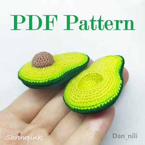 Avocado Crochet Pattern Instant download Crochet Vegetables Realistic Veggie Garden Collection