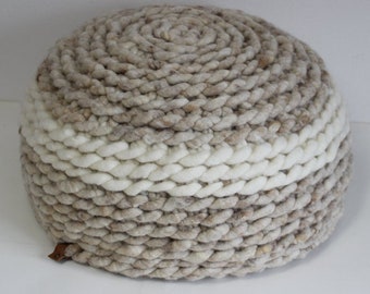 Bodenkissen/Sitzpouf Schafwolle, 100 % Natur, stylisch, behaglich robust