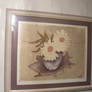 Gabriele Mierzwa color lithograph &quot;Flowers in Vase&quot; signed in gallery frame