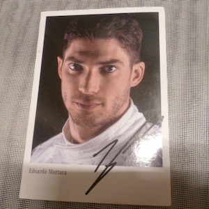 Edoardo Mortara signed autograph Shipping 2 Euro