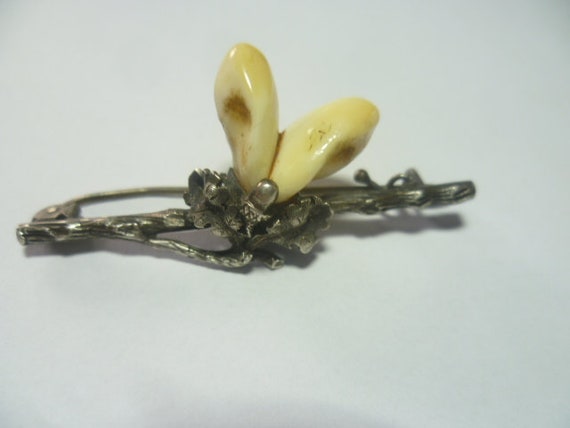800 Silver Hunter Jewelry Brooch around 1900" Gran