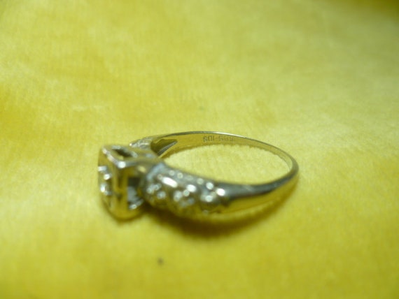 Art Nouveau brilliant ring white gold 585 around … - image 4