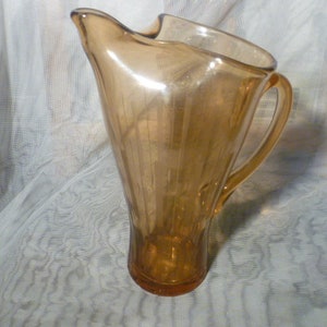 Wilhelm Wagenfeld 1900Bremen1960Stuttgart Crystal Jug Can Amber Cut Decor H: 26 cm