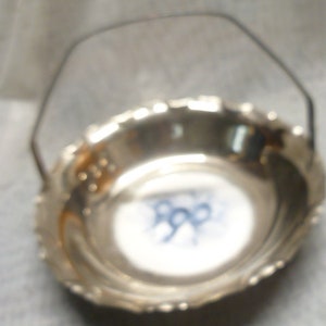 Spritzdekor Nürnberger Metallwarenfabrik Max Dannhorn Nürnberg  1895 - 1921Art Deco Obstschale verchromt Porzellaneinsatz