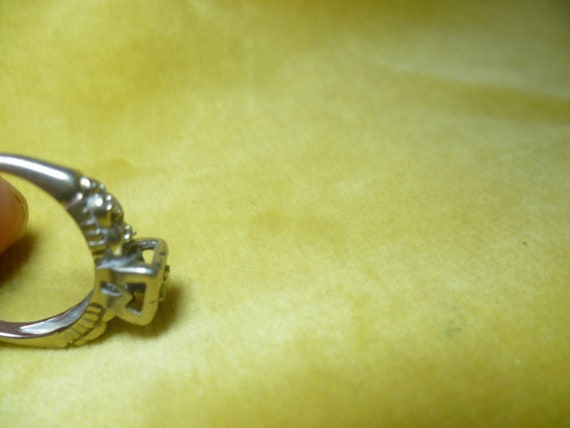 Art Nouveau brilliant ring white gold 585 around … - image 8