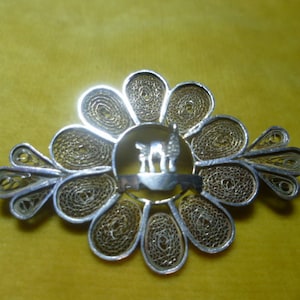 Filigree silver 925 brooch Egypt around 1950 fine goldsmith work hallmark 925 dimensions: 53 mm x 35 mm shipping 4 euros!