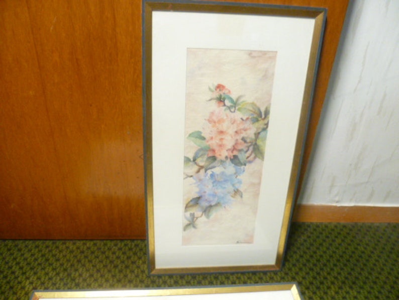 Impressionistische Paar Aquarelle auf Japanpapier akademische Malweise, signiert W. Lauenberg / Lauenburg 60 70 Jahre Bild 6