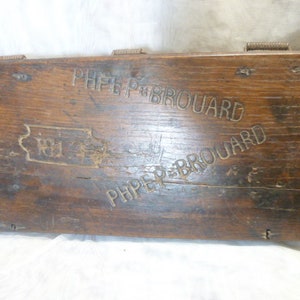 1812 dated mahogany instrument case France dated 1812 and signed PHPEP BROUARD