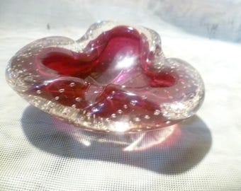 MURANO 34㎝ ムラノ 金彩 レッド ドルフィン モチーフ デカンタ MURANO 34㎝ ムラノ 金彩 レッド ドルフィン モチーフ デカンタ