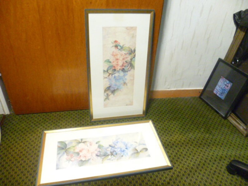 Impressionistische Paar Aquarelle auf Japanpapier akademische Malweise, signiert W. Lauenberg / Lauenburg 60 70 Jahre Bild 7