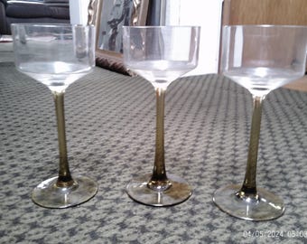 Art Nouveau transition Art Nouveau style decoration Ferdinand von Poschinger 3 wine glasses 12-fold faceted cup