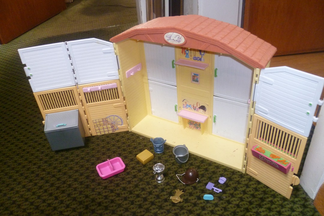 Mattel Barbie Horse Stable Hinged From the 198090s Etsy