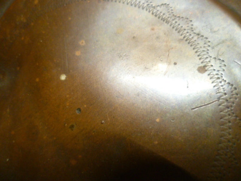 Copper brass finely engraved museum hot water bottle with ludelhole around 1800 from courtly possession museal !